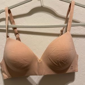 Tommy John Cool Cotton Lightly Lined Wireless Bra, Size 34B, Maple Sugar